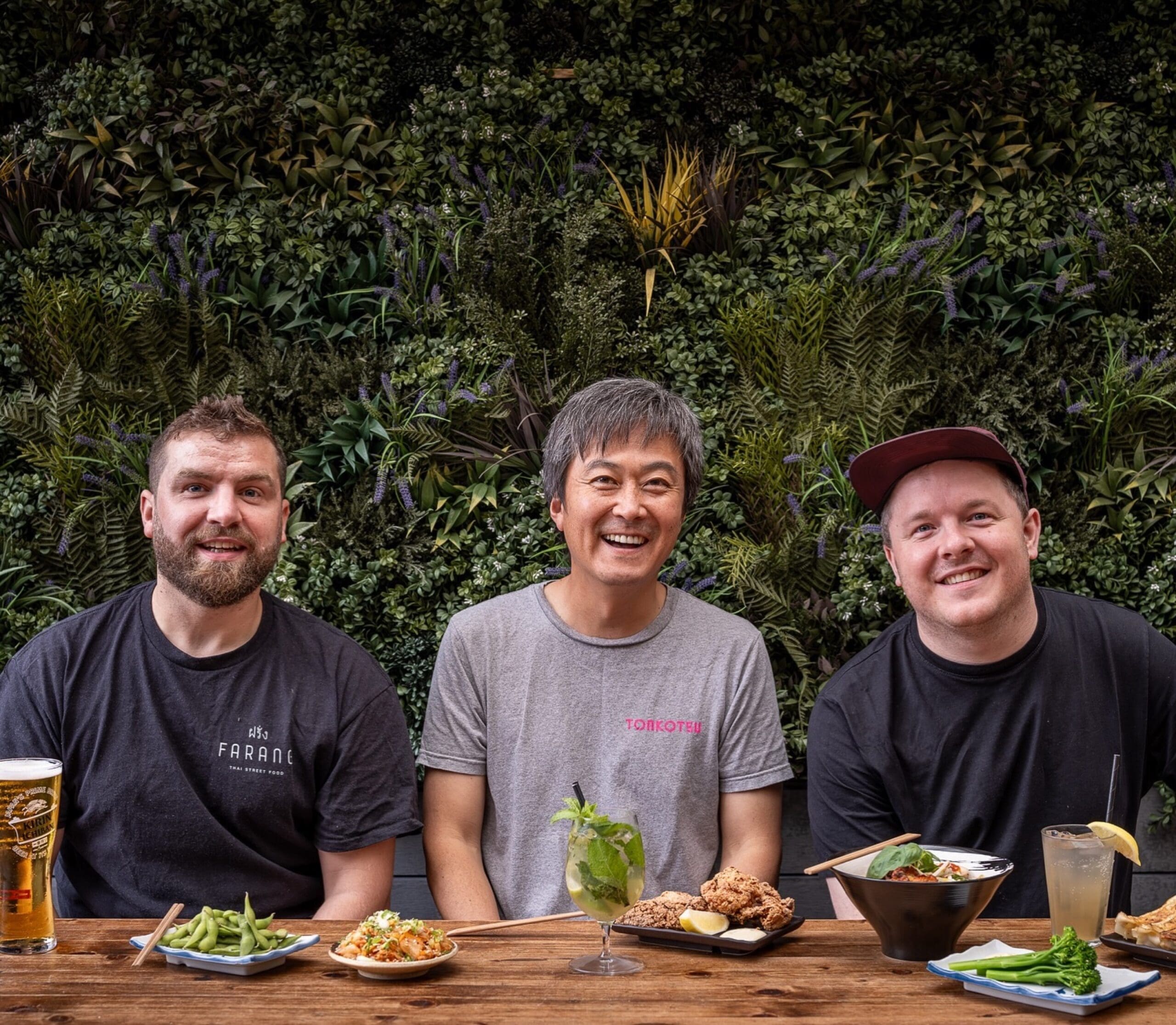 Three men eating at Tonkotsu, Japanese ramen noodle concept Investment Growth Capital