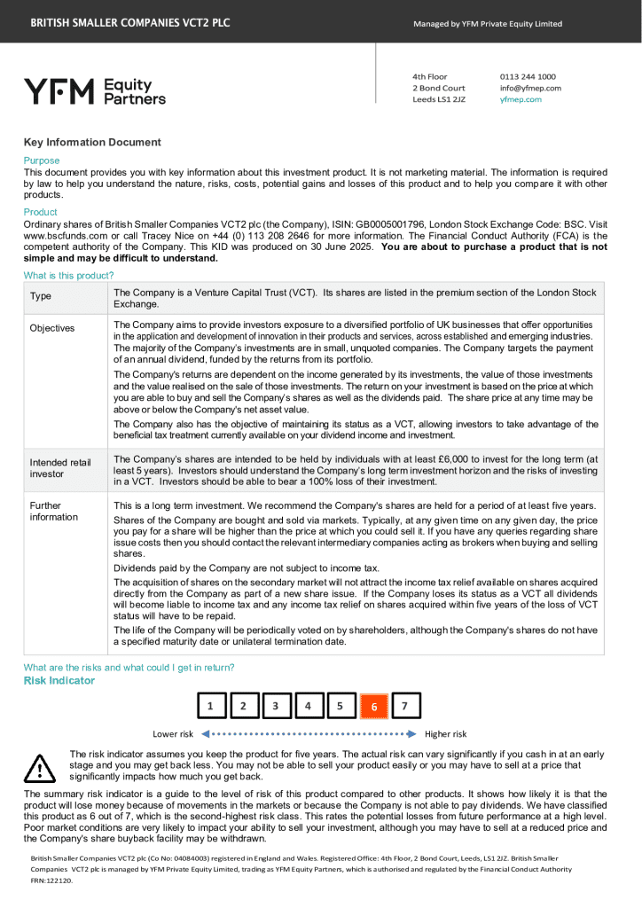 KID - BSC2 Advised PDF