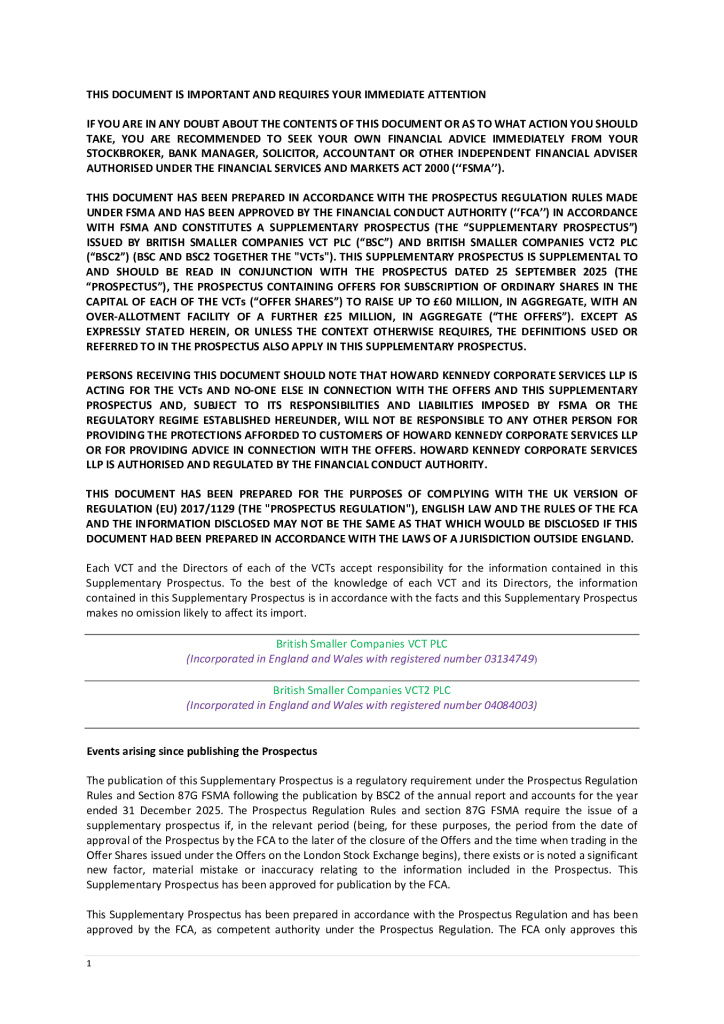 Supplementary Prospectus PDF