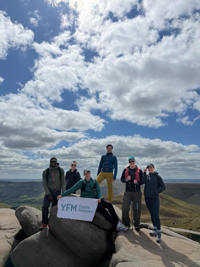 Members of the YFM team participating in a charity walk in recognition of David Gee.