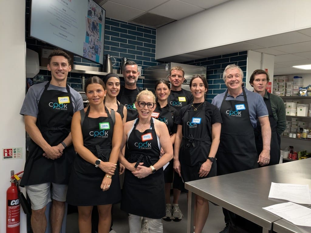 In London, the team rolled up their sleeves at Cook for Good, working together to prepare meals to be shared with local residents and partner charities.